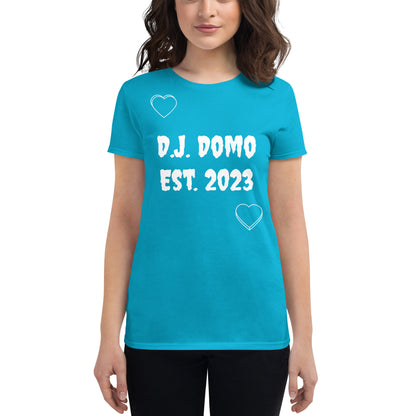 D.J. Domo "Love Language" Women Short Sleeve T-shirts Multi Color/White