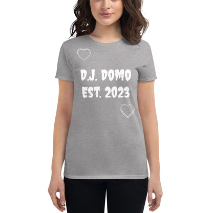 D.J. Domo "Love Language" Women Short Sleeve T-shirts Multi Color/White