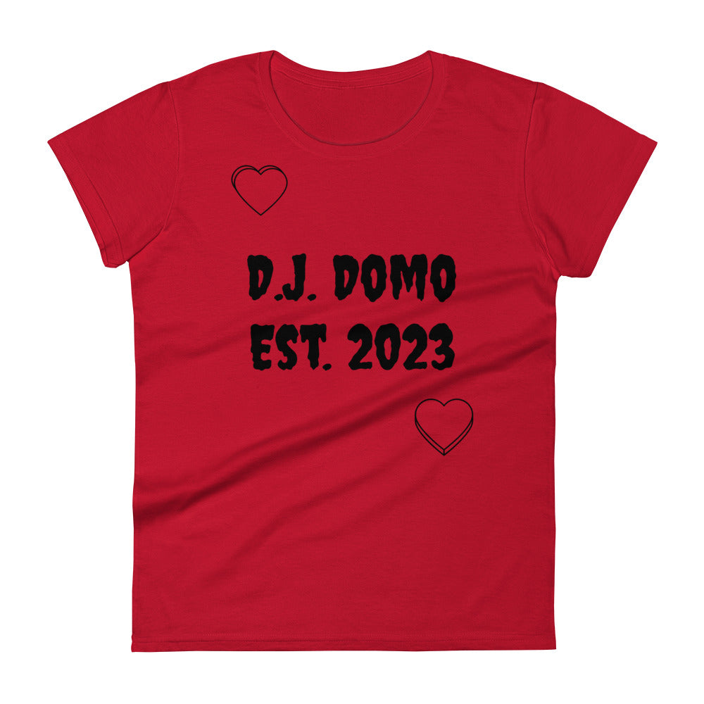 D.J. Domo "Love Language" Women Short Sleeve T-shirts Multi Color/Black