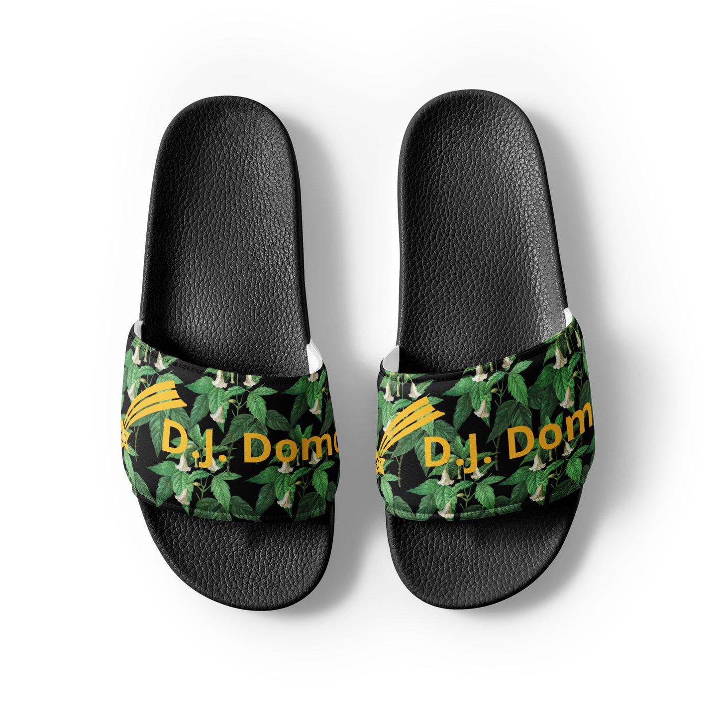 D.J. Domo "Gold Star" Women Slides Black or White Bottoms