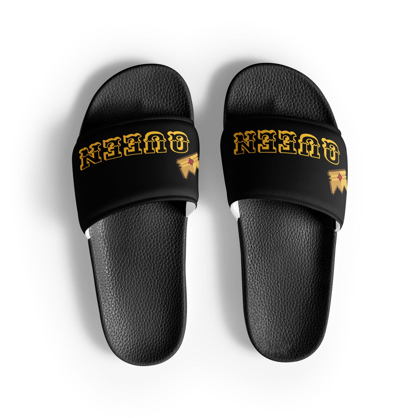 D.J. Domo "QUEEN" Women Slides Black or White Bottoms