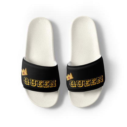 D.J. Domo "QUEEN" Women Slides Black or White Bottoms