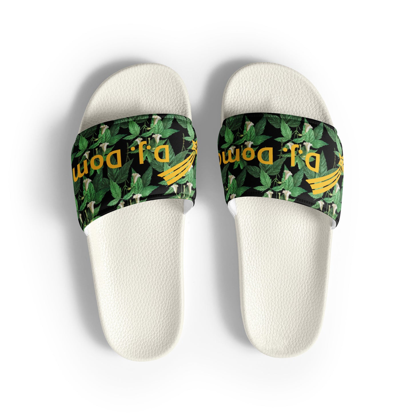 D.J. Domo "Gold Star" Women Slides Black or White Bottoms