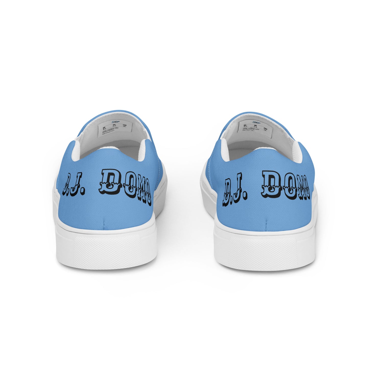 D.J. Domo "Only If Wishes Had Wings" Women Slip-on Canvas Shoes Light Blue/Black