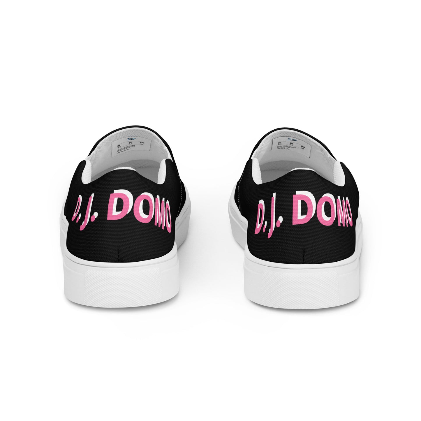 D.J. Domo "Cool" Women Slip-On Canvas Shoes Black/Pink