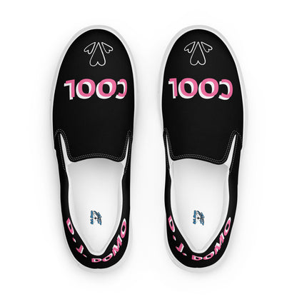 D.J. Domo "Cool" Women Slip-On Canvas Shoes Black/Pink