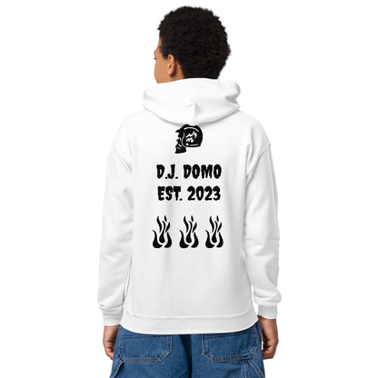 D.J. Domo Youth "Biker1" Unisex Heavy Blend Hoodie Multi Color/Black