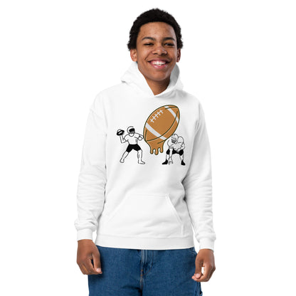 D.J. Domo Youth "Melting Football" Unisex Heavy Blend Hoodie Multi Color/Black