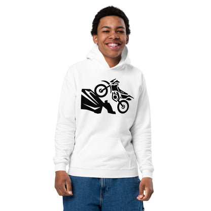 D.J. Domo Youth "Biker1" Unisex Heavy Blend Hoodie Multi Color/Black