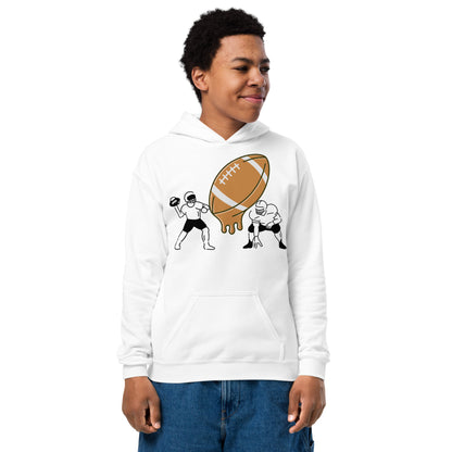 D.J. Domo Youth "Melting Football" Unisex Heavy Blend Hoodie Multi Color/Black