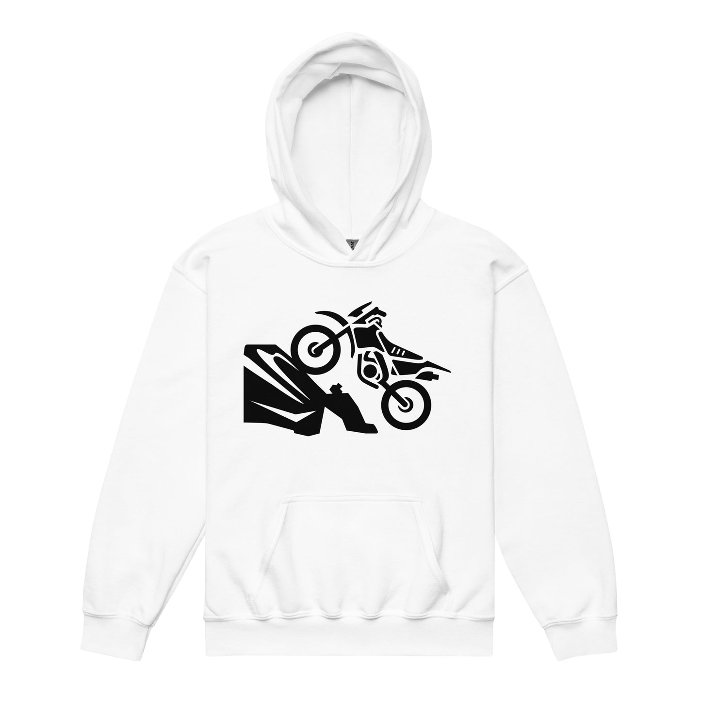 D.J. Domo Youth "Biker1" Unisex Heavy Blend Hoodie Multi Color/Black