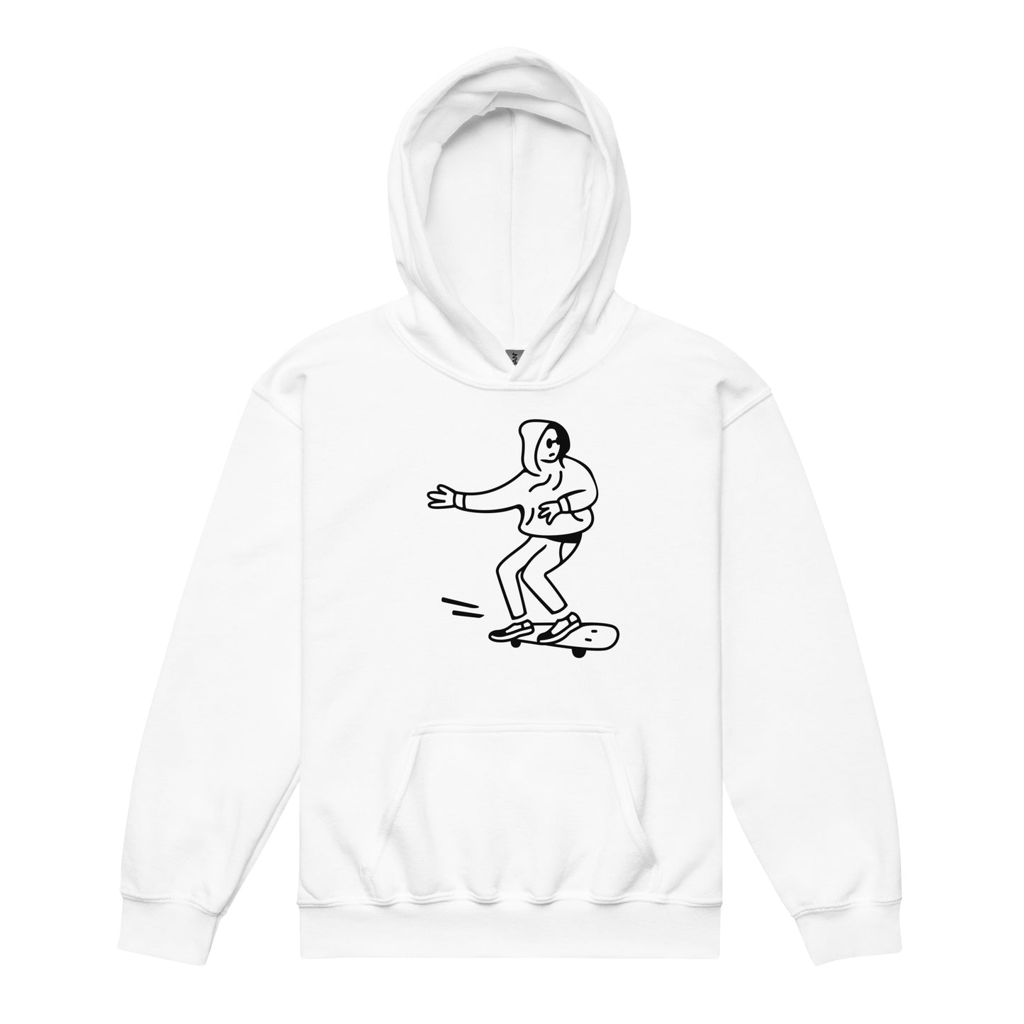 D.J. Domo Youth "Skater" Unisex Heavy Blend Hoodie Multi Color/White