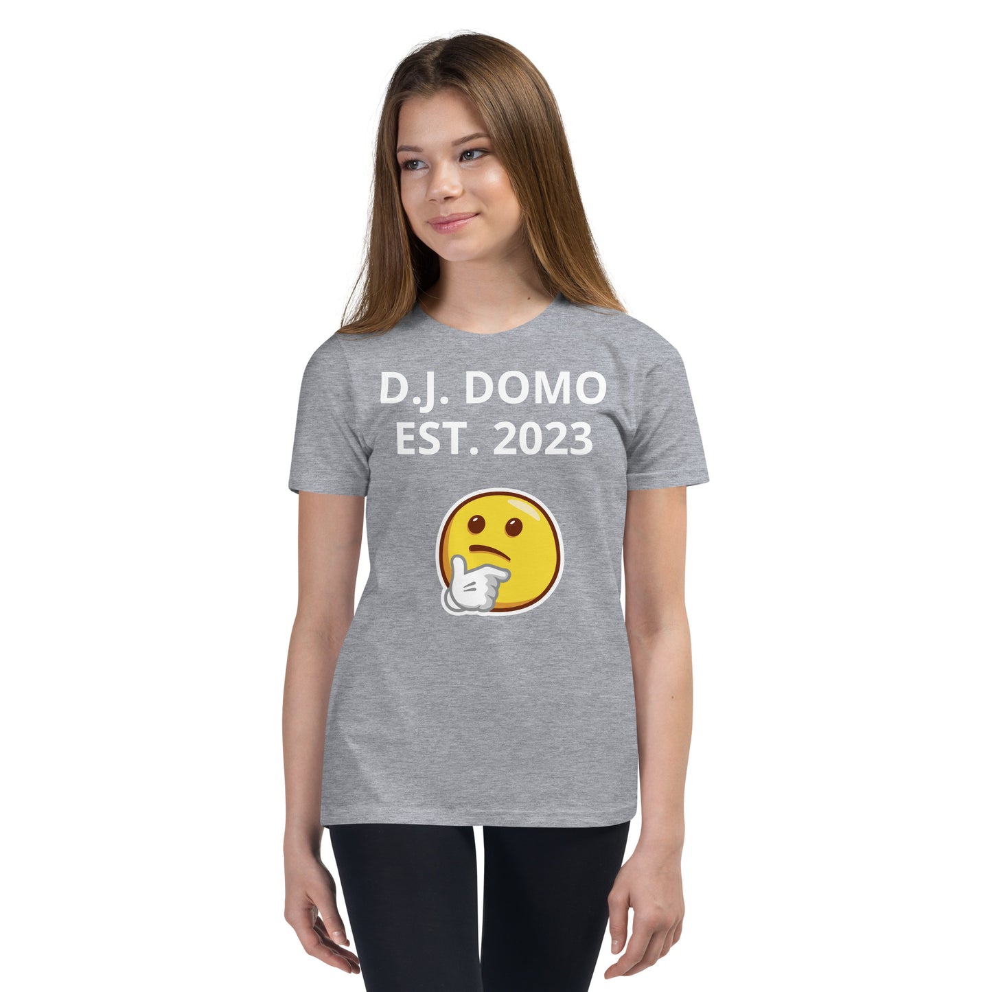 D.J. Domo "L or F" Youth Unisex Short Sleeve T-Shirts Multi Colors/White