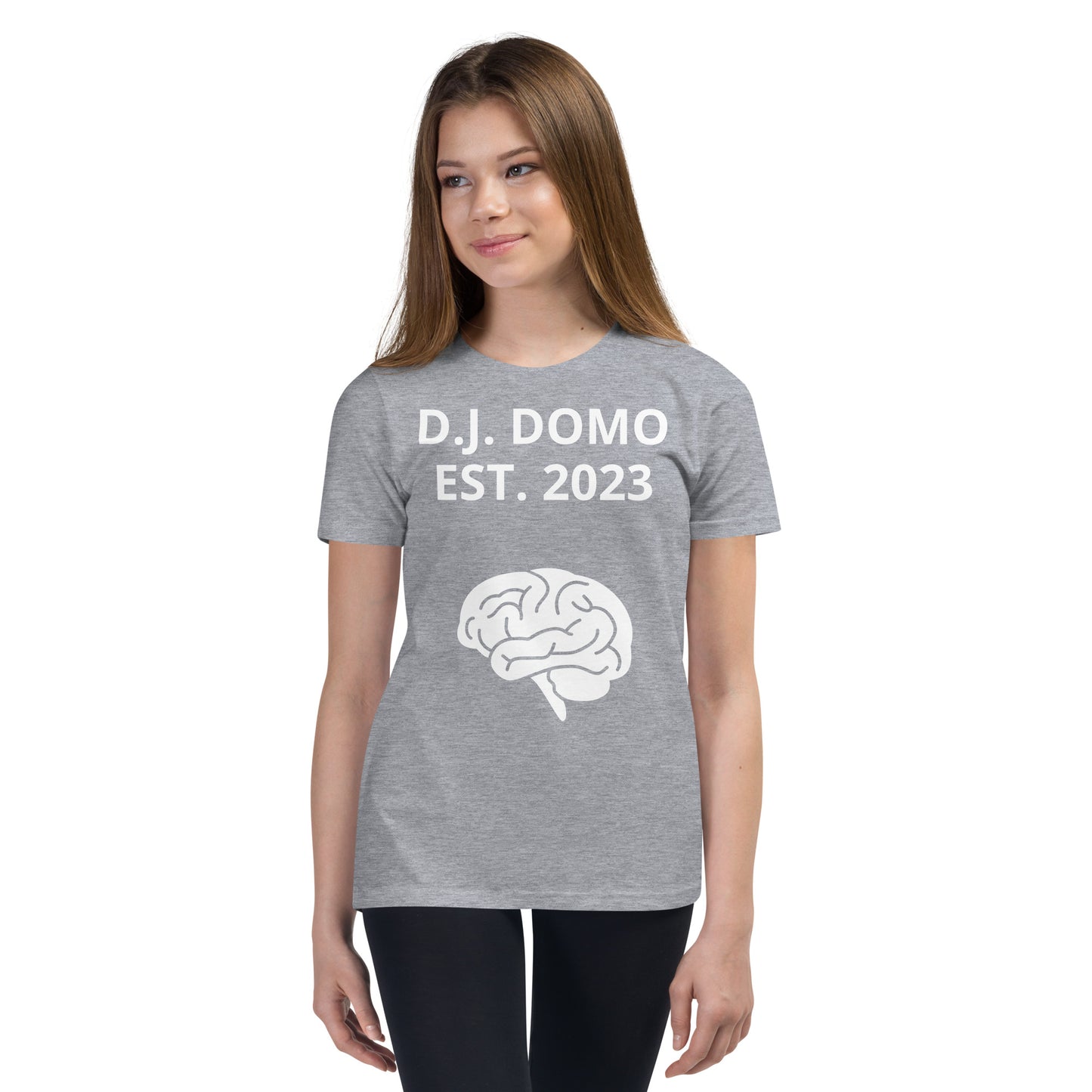 D.J. Domo "Brain's" Youth Unisex Short Sleeve T-Shirts Multi Colors/White