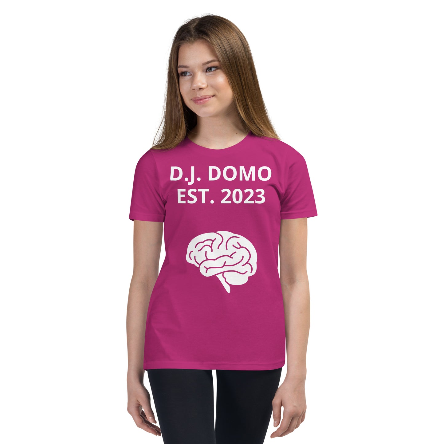 D.J. Domo "Brain's" Youth Unisex Short Sleeve T-Shirts Multi Colors/White