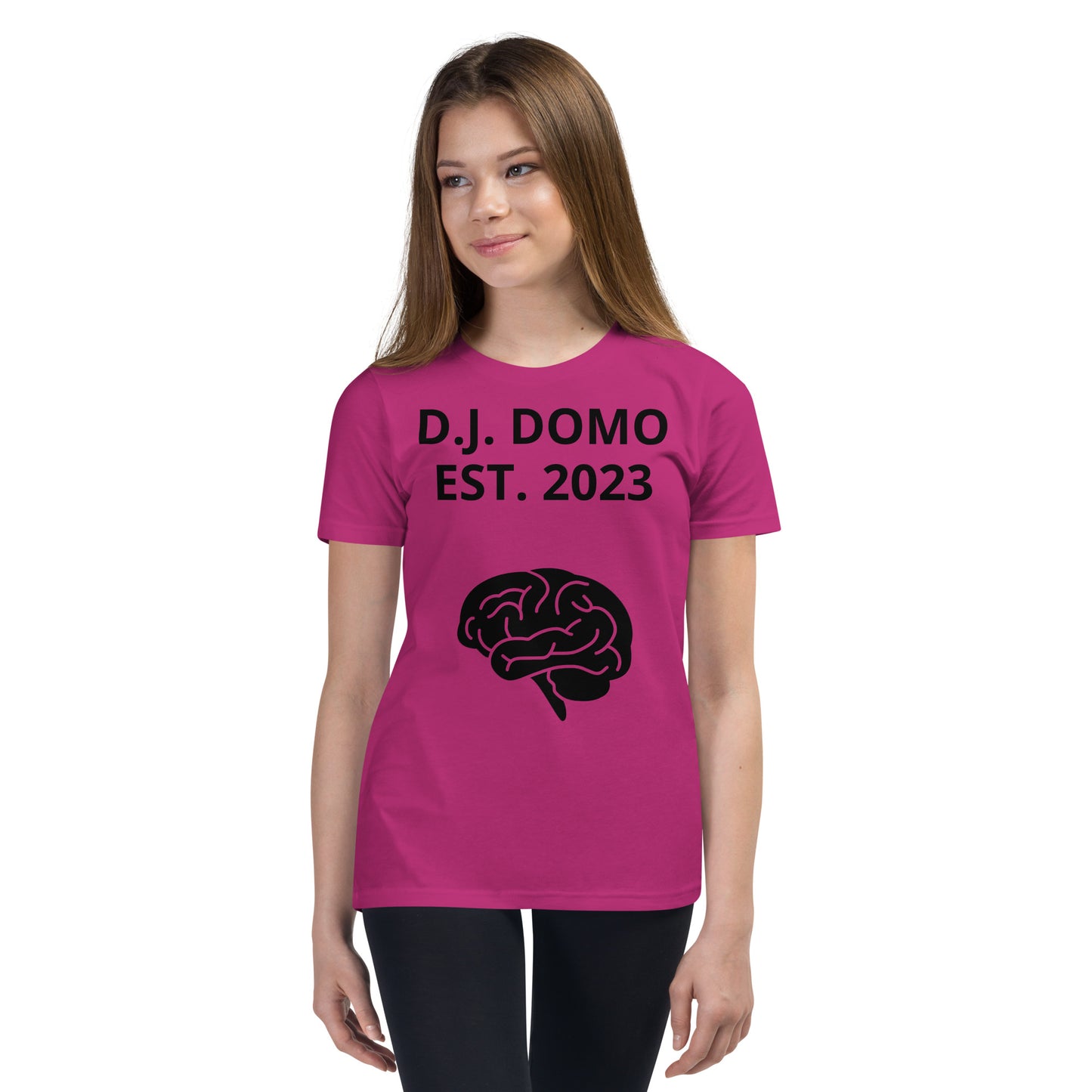 D.J. Domo "Brain's" Youth Unisex Short Sleeve T-Shirts Multi Colors/Black