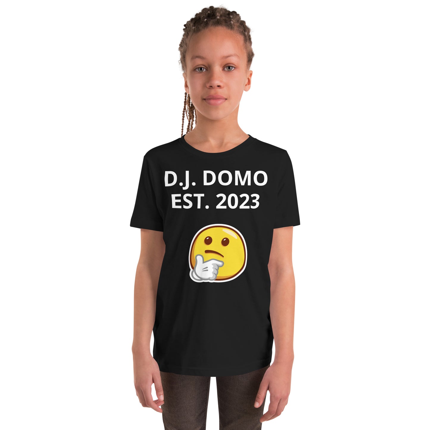 D.J. Domo "L or F" Youth Unisex Short Sleeve T-Shirts Multi Colors/White