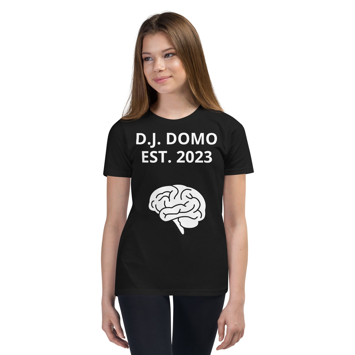 D.J. Domo "Brain's" Youth Unisex Short Sleeve T-Shirts Multi Colors/White