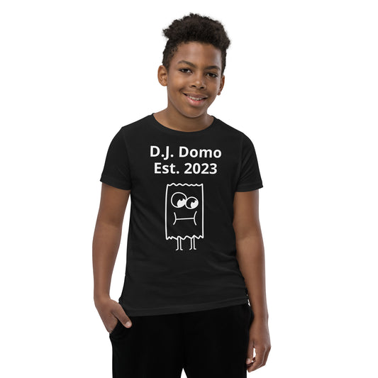 D.J. Domo "I'm Unique" Youth Unisex Short Sleeve T-Shirts Multi Colors/White