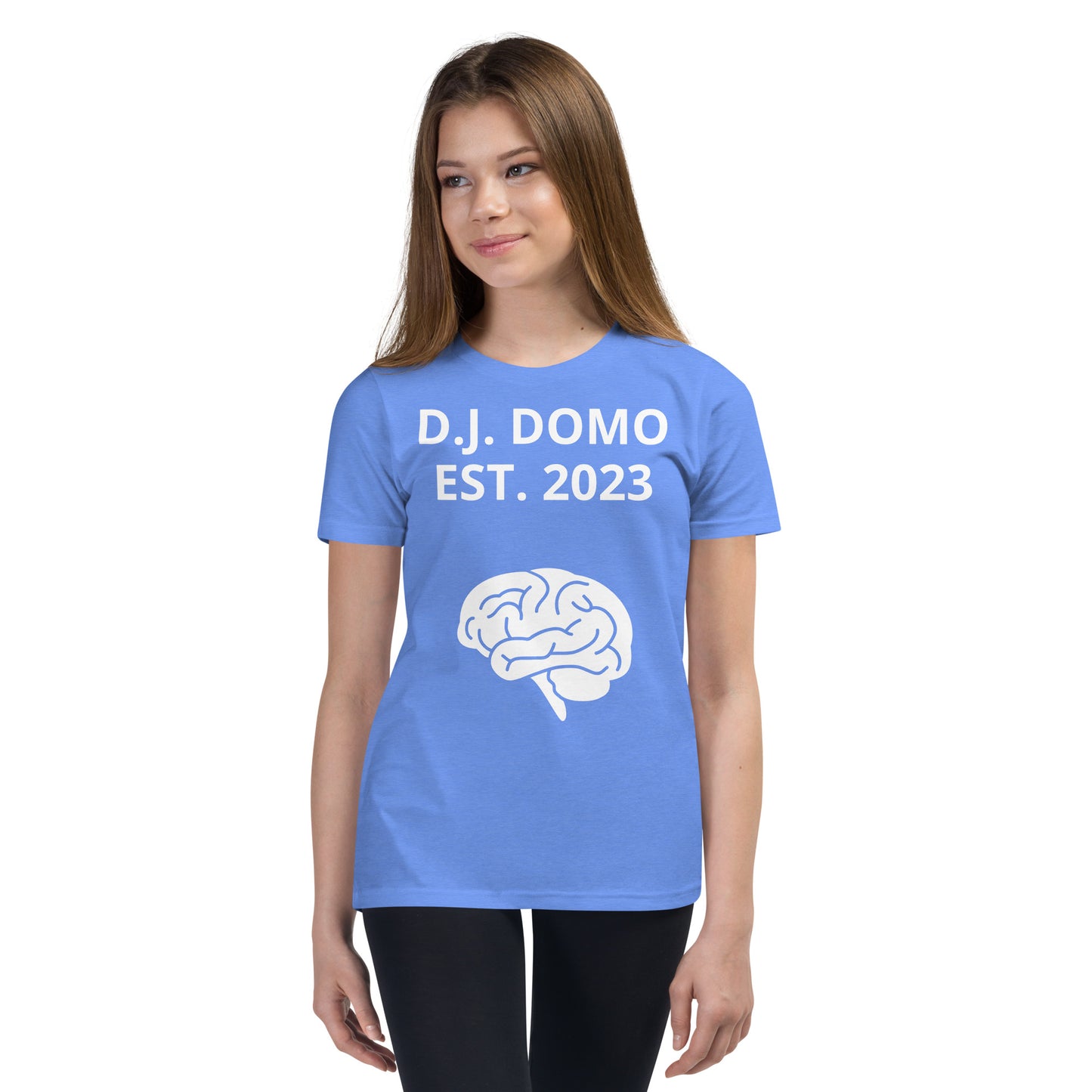 D.J. Domo "Brain's" Youth Unisex Short Sleeve T-Shirts Multi Colors/White