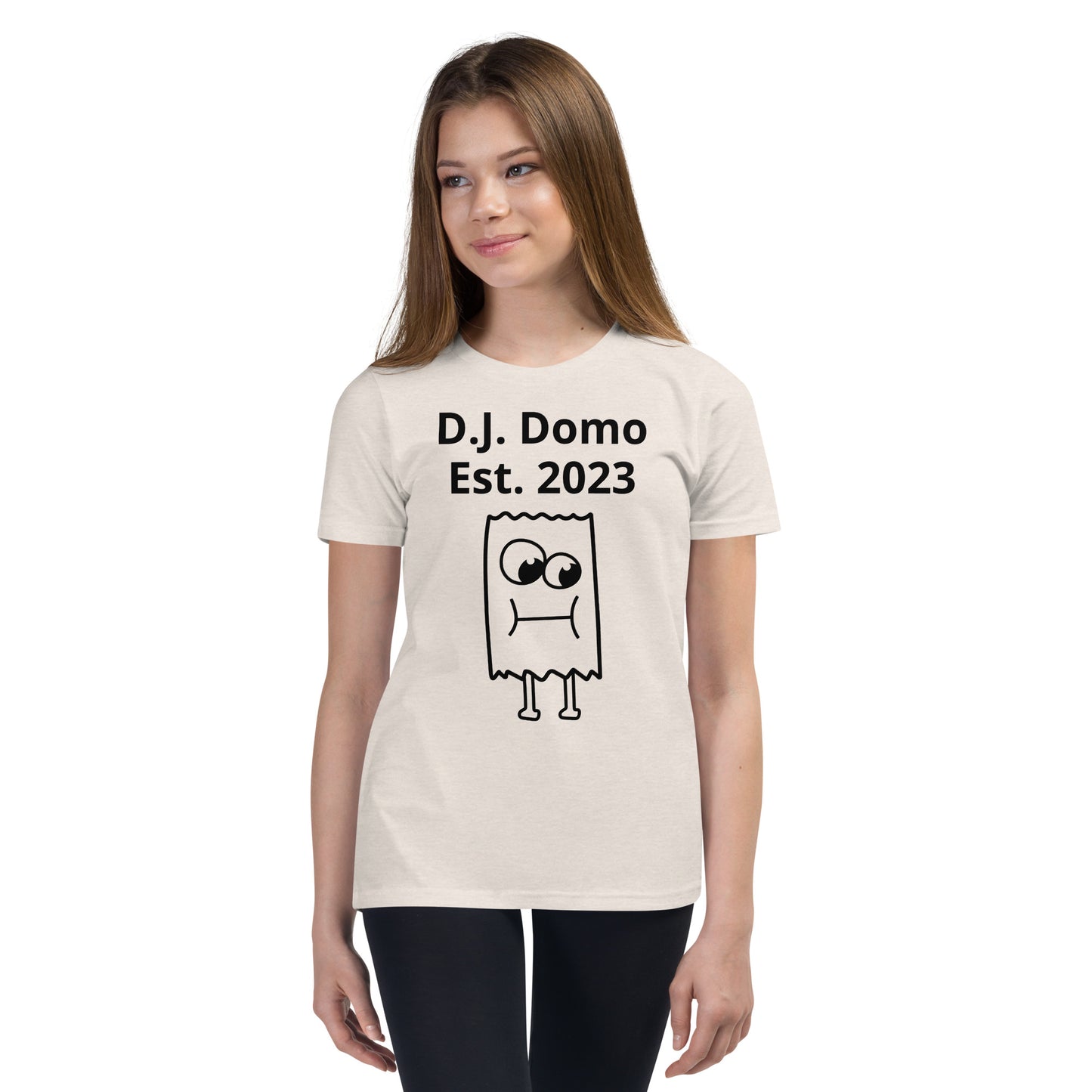 D.J. Domo "I'm Unique" Youth Unisex Short Sleeve T-Shirts Multi Colors/Black