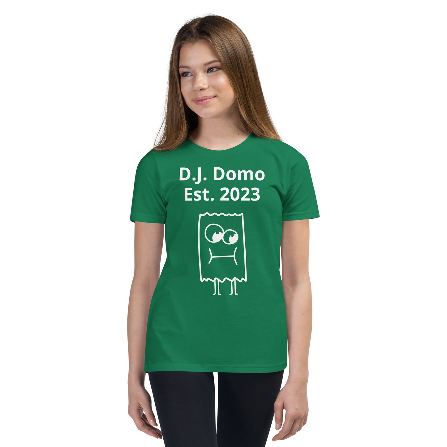 D.J. Domo "I'm Unique" Youth Unisex Short Sleeve T-Shirts Multi Colors/White