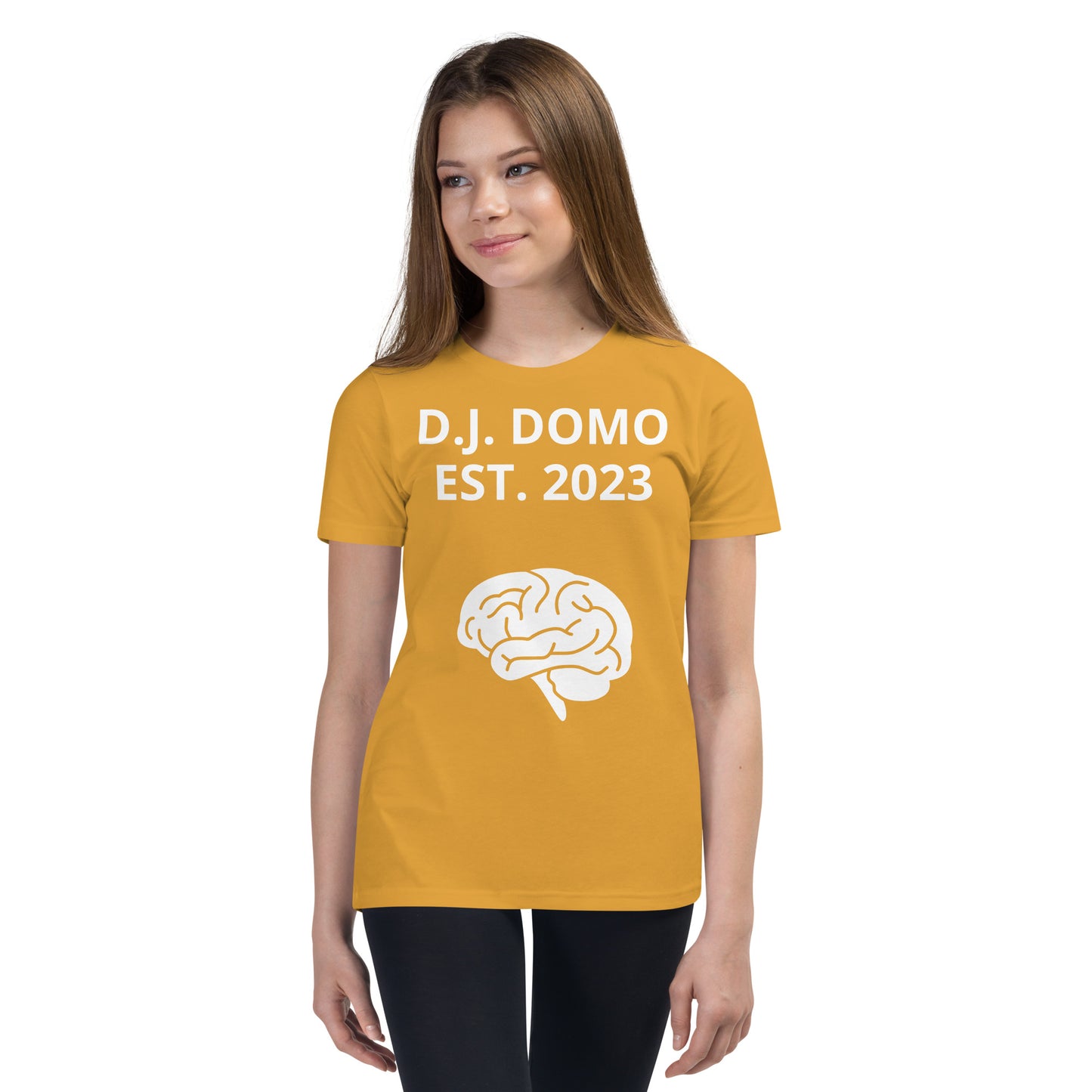 D.J. Domo "Brain's" Youth Unisex Short Sleeve T-Shirts Multi Colors/White