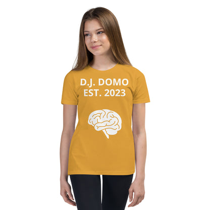 D.J. Domo "Brain's" Youth Unisex Short Sleeve T-Shirts Multi Colors/White