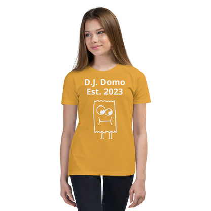 D.J. Domo "I'm Unique" Youth Unisex Short Sleeve T-Shirts Multi Colors/White