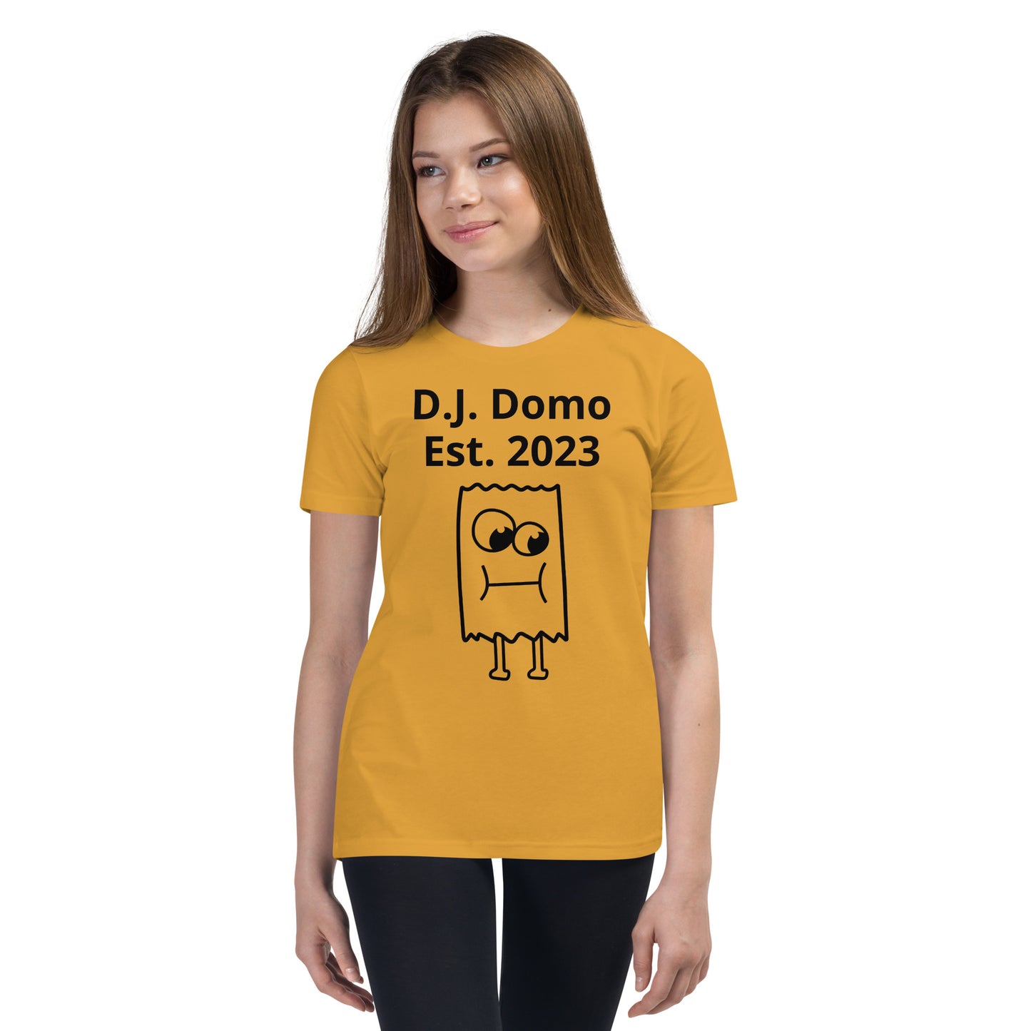 D.J. Domo "I'm Unique" Youth Unisex Short Sleeve T-Shirts Multi Colors/Black