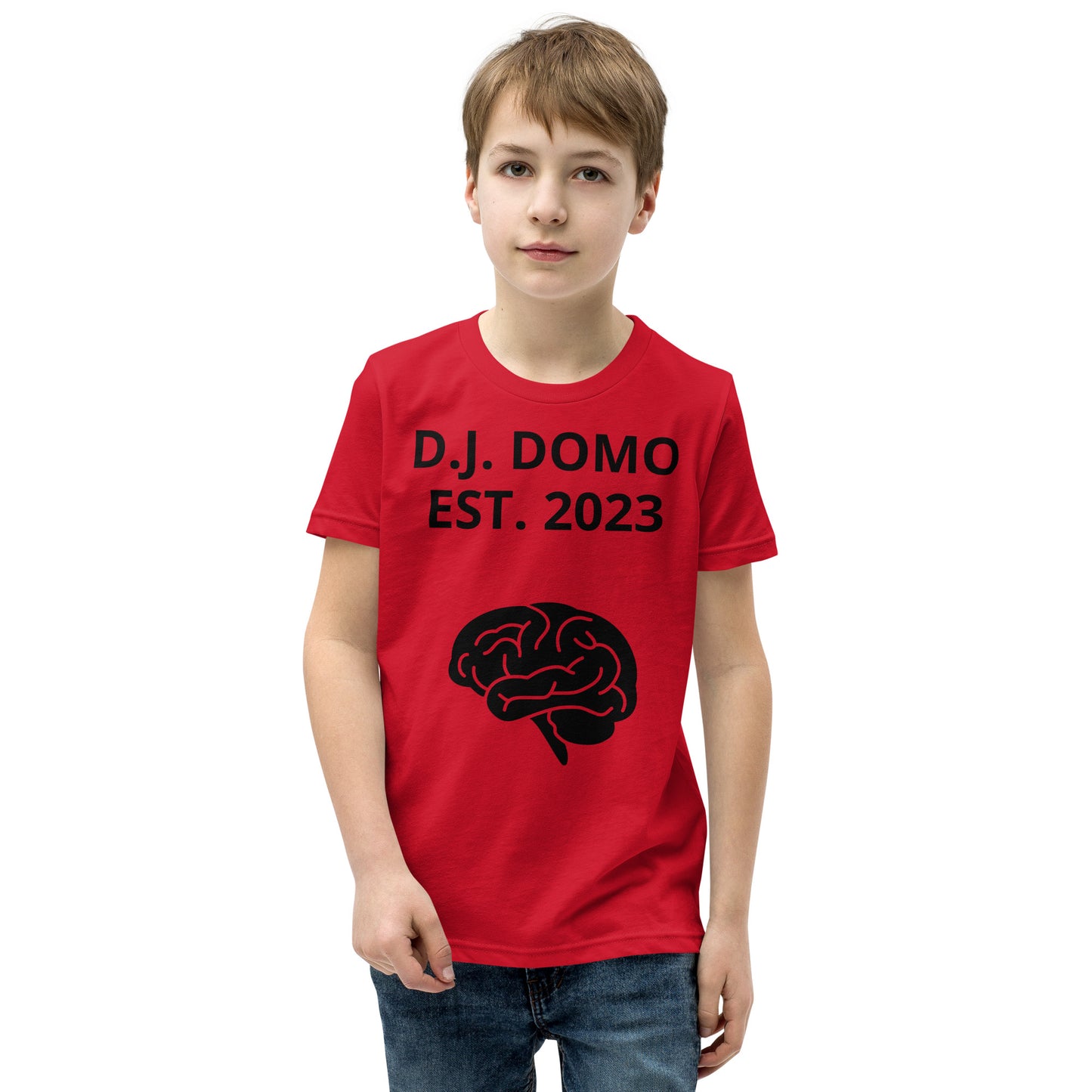 D.J. Domo "Brain's" Youth Unisex Short Sleeve T-Shirts Multi Colors/Black