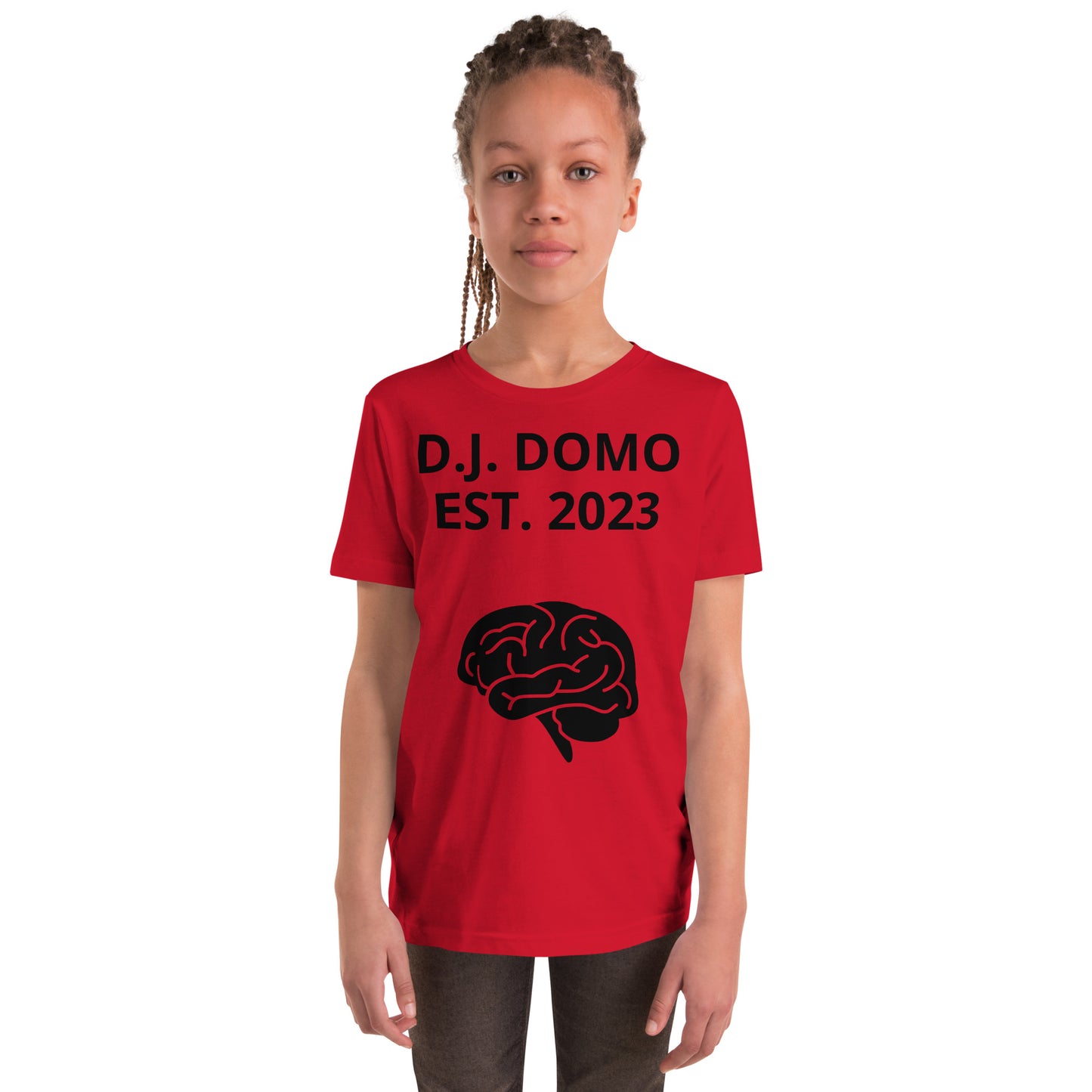 D.J. Domo "Brain's" Youth Unisex Short Sleeve T-Shirts Multi Colors/Black