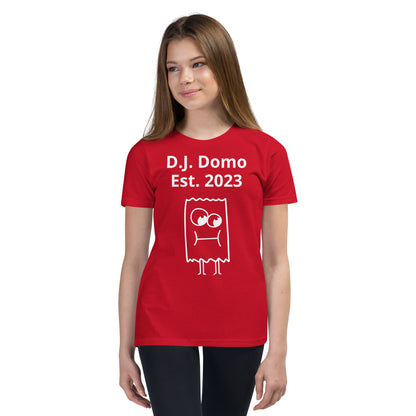 D.J. Domo "I'm Unique" Youth Unisex Short Sleeve T-Shirts Multi Colors/White